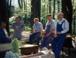 Bau der Felsenbühne - Die erste Bühne wurde durch uns gebaut