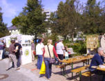 2012 Stadtfest - Wir boten Kinderbasteln, Zapfenwurfspiel und ein Fichtelgebirgs-Quiz